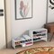 Costway 3 PCS Stackable Shoe Rack 31-Inch Horizontal Organizer 2-tier StorageShelf WhiteBrown